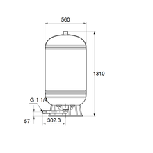 Load image into Gallery viewer, Grundfos GT-C-250 PN8.6 G1 1/4 V Composite Free Standing Pressure Tanks