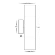 Load image into Gallery viewer, HV1005T-HV1007T - Tivah 316 Stainless Steel TRI Colour Up & Down Wall Pillar Lights
