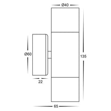 Load image into Gallery viewer, HV1027MR11NW - Mini Tivah Aluminium Black Up & Down Wall Pillar Lights