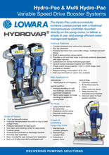 Load image into Gallery viewer, Lowara Pressure Pac-Dual Booster System 415V 3Phase 50Hz 50MM Manifold