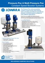 Load image into Gallery viewer, Lowara Pressure Pac-Single Booster System 415V 3 Phase 50Hz 50MM Manifold