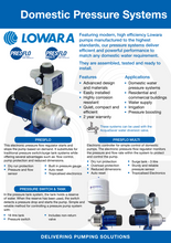 Load image into Gallery viewer, Presflo Pressure Systems Pump 240V 0.55/0.75/0.9/1.1 KW