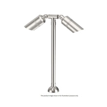 Load image into Gallery viewer, Aqualux LED Twin Adjustable Path Light 38 cm Brushed Chrome/Black/Aged Brass