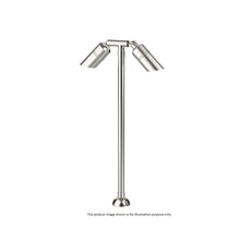 Load image into Gallery viewer, Aqualux LED Twin Adjustable Path Light 60 cm Brushed Chrome/Black/Aged Brass