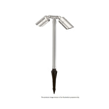 Load image into Gallery viewer, Aqualux LED Twin Path Light 38 cm Brushed Chrome/Black/Aged Brass