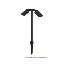 Load image into Gallery viewer, Aqualux LED Twin Path Light 38 cm Brushed Chrome/Black/Aged Brass