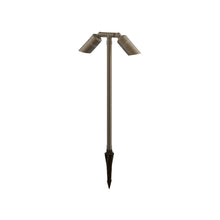 Load image into Gallery viewer, Aqualux LED Twin Adjustable Path Light 60cm Brushed Chrome/Black/Aged Brass