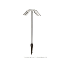 Load image into Gallery viewer, Aqualux LED Twin Adjustable Path Light 60cm Brushed Chrome/Black/Aged Brass