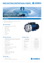 Load image into Gallery viewer, Lowara Centrifugal Pump Single Impeller 415V 3 Phase 50Hz  With 1 Year Warranty