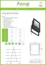 Load image into Gallery viewer, AZOOGI Flood Light 100W 240V IP65 Day Light/Warm White