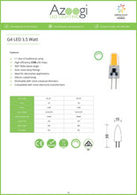 Load image into Gallery viewer, AZOOGI G4 LED 3.5W COB Dimmable Warm White/Day Light