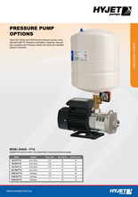 Load image into Gallery viewer, Hyjet Horizontal S/S Multistage With Pressure Switch & 18 Liter Pressure Tank