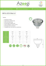 Load image into Gallery viewer, AZOOGI MR16 8W LED Globe Dimmable 15 Deg WW/CW/Day Light