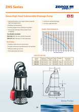 Load image into Gallery viewer, Zenox Manual/Atomatic High Head Submersible Drainage Pump 240V Single Phase