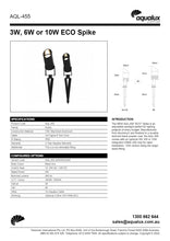 Load image into Gallery viewer, Aqualux LED Spot Light Eco Spike Black 3000K With 2 Year Warranty 3/6/10 W