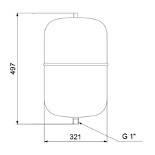 Load image into Gallery viewer, Grundfos GT-H-35 PN10 G1 V S/Steel Pipe Mounted Or Free Standing Pressure Tanks With Single Diaphragm
