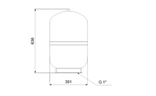 Load image into Gallery viewer, Grundfos GT-H-60 PN10 G1 V S/Steel Pipe Mounted Or Free Standing Pressure Tanks With Single Diaphragm
