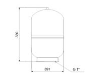 Load image into Gallery viewer, Grundfos GT-H-80 PN16 G1 V S/Steel Pipe Mounted Or Free Standing Pressure Tanks With Single Diaphragm
