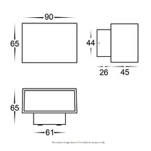 Load image into Gallery viewer, Havit LED Wall Light 3W Square Up &amp; Down Black 5500K/3000K
