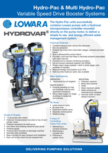 Load image into Gallery viewer, Lowara Pressure Pac-Single Booster System 415V 3 Phase 50Hz 32MM Manifold
