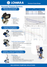 Load image into Gallery viewer, Lowara Steadypres–Single Pump Booster Systems 240V Ip55
