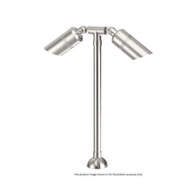 Load image into Gallery viewer, Aqualux LED Twin Adjustable Path Light 38 cm Brushed Chrome/Black/Aged Brass
