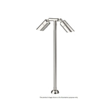 Load image into Gallery viewer, Aqualux LED Twin Adjustable Path Light 60 cm Brushed Chrome/Black/Aged Brass
