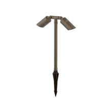 Load image into Gallery viewer, Aqualux LED Twin Path Light 38 cm Brushed Chrome/Black/Aged Brass
