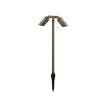 Load image into Gallery viewer, Aqualux LED Twin Adjustable Path Light 60cm Brushed Chrome/Black/Aged Brass
