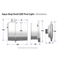 Load image into Gallery viewer, Aquaquip Evo2 LED Light 20M Concrete Blue/White
