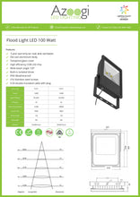Load image into Gallery viewer, AZOOGI Flood Light 100W 240V IP65  Day Light/Warm White