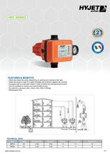 Load image into Gallery viewer, Hyjet Electronic Pressure Controller 240V Single Phase Cable 1.5 Meter
