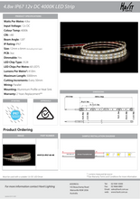 Load image into Gallery viewer, Havit HV9723-IP67-60-4K LED Strip 4000K 4.8W 12V DC IP67
