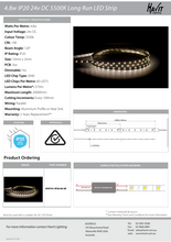 Load image into Gallery viewer, Havit HV9741-IP20-60-5K LED Strip 5500K 4.8W 24V DC IP20 Long Run
